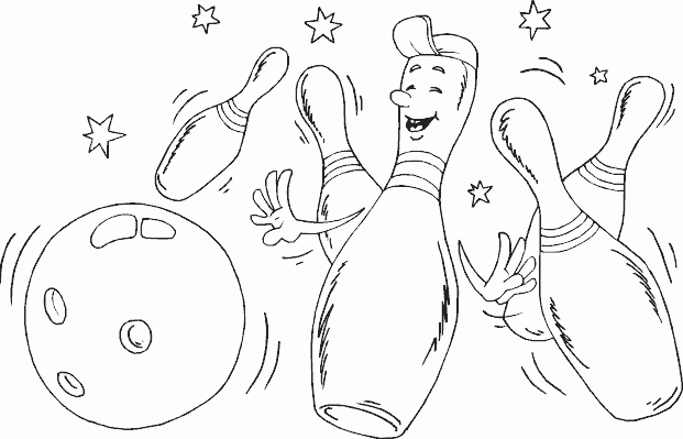 bowling pins coloring pages printable