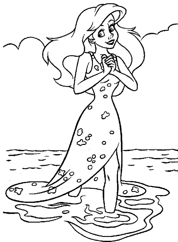 Disney Princess Ariel Free Printable Coloring Pages For Kids