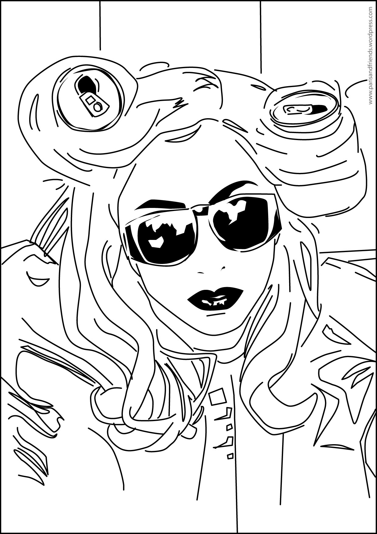 lady gaga coloring pages to print - photo #5