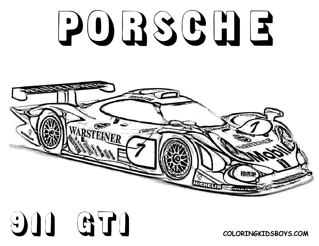 racing porsche coloring pages - photo #20