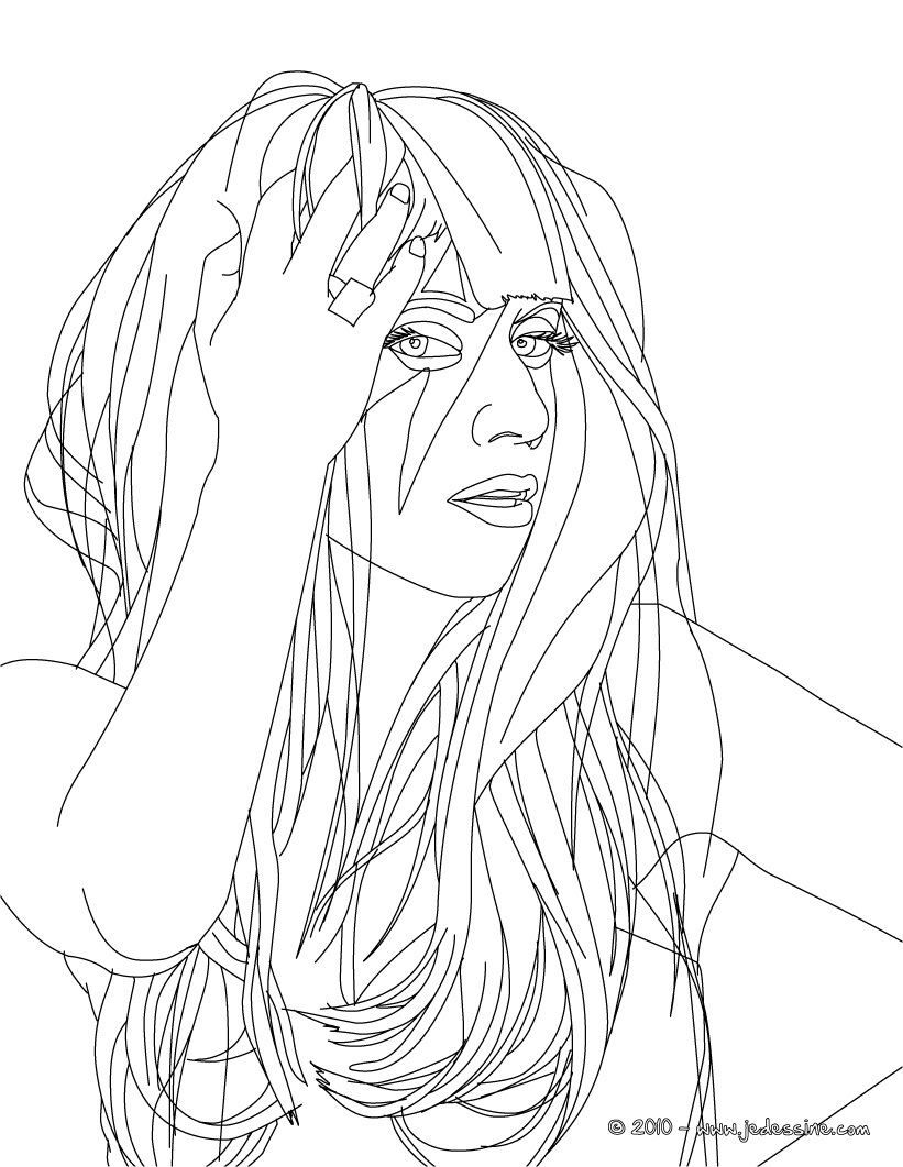 lady gaga coloring pages to print - photo #14