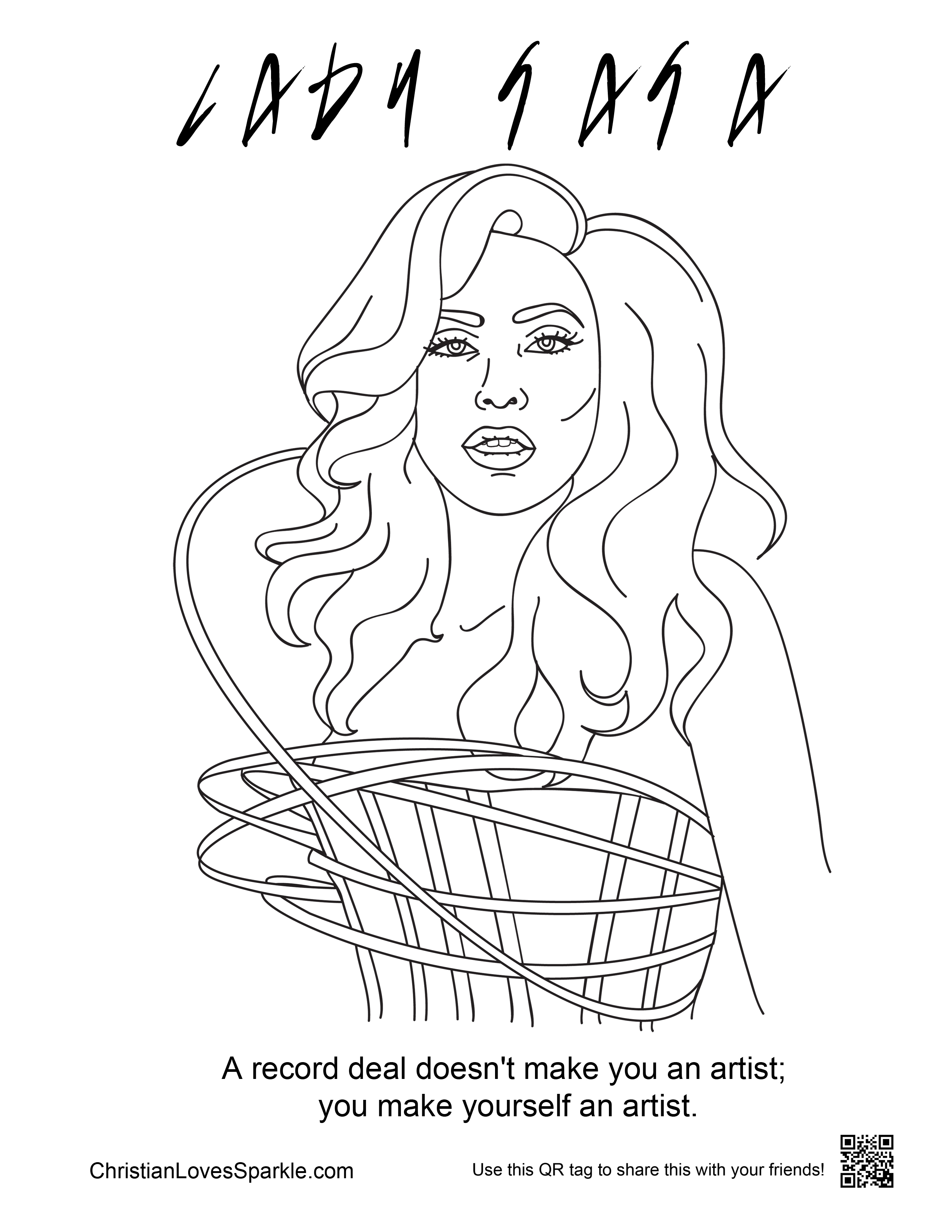 lady gaga coloring pages to print - photo #7