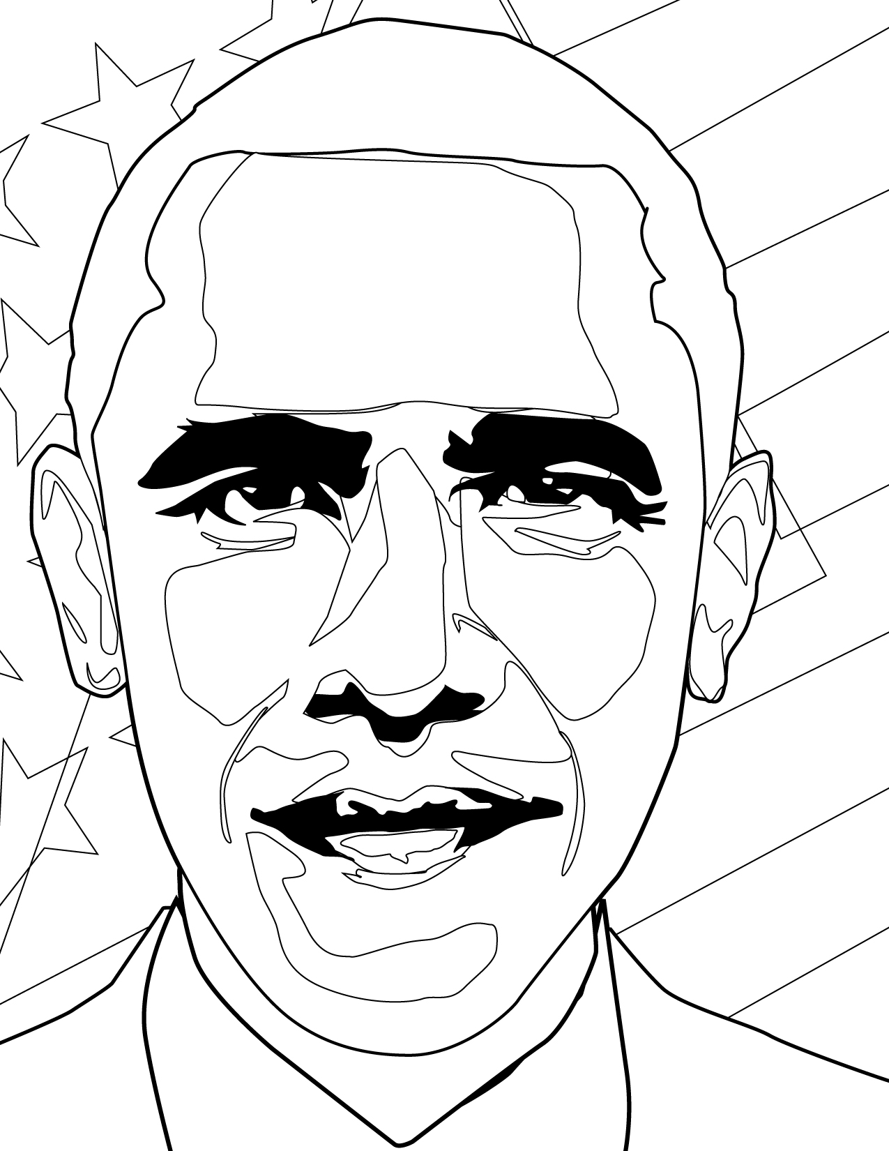 obama coloring pages for kids - photo #29