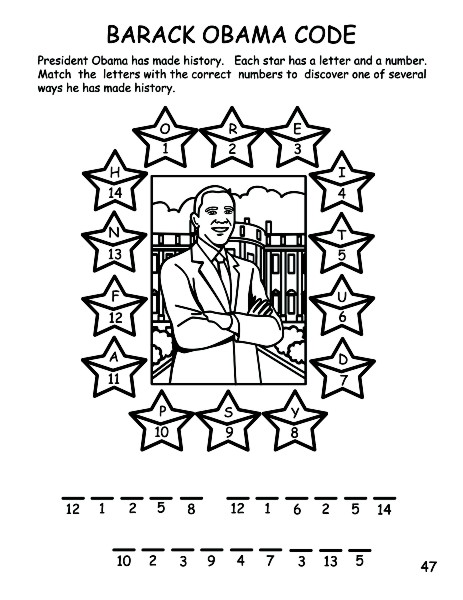 obama and family coloring pages - photo #21