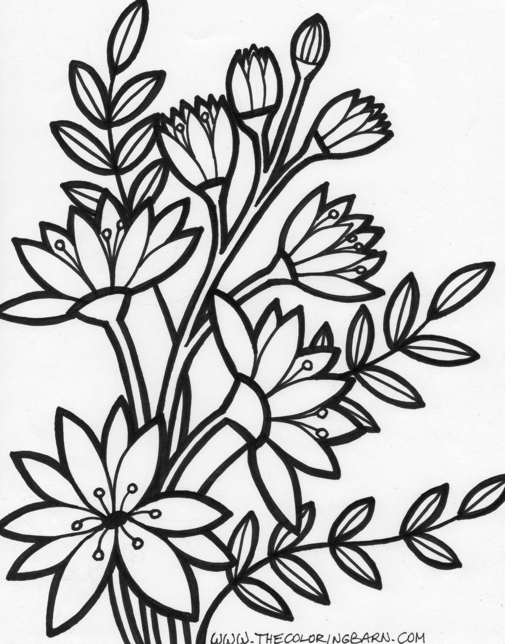 Flowers Coloring Pages Color Printing Flower Coloring Pages Free 52 Free Printable Coloring Pages For Kids Colouring Pages Coloring Pages Of Cars Barbie Coloring Pages