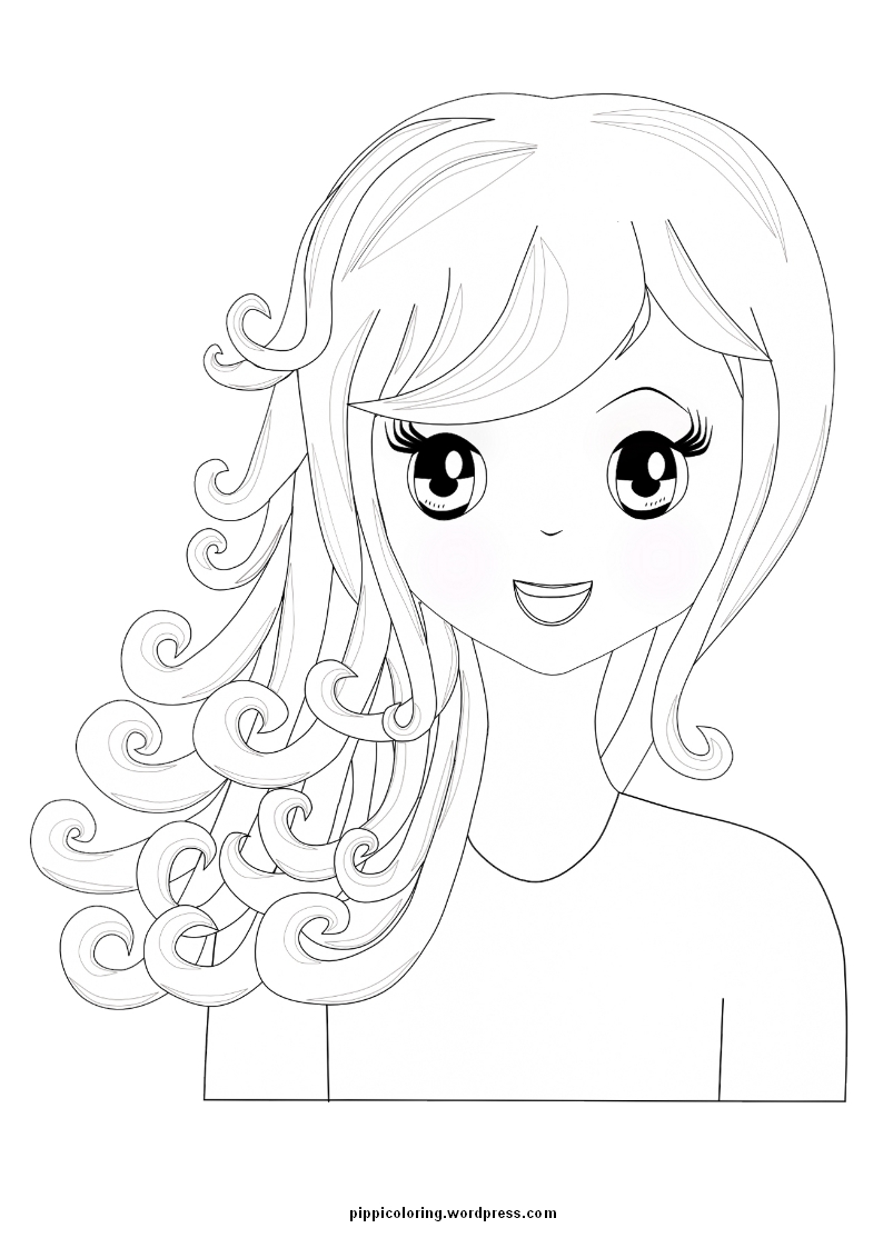 hairstyles coloring pages - photo #2