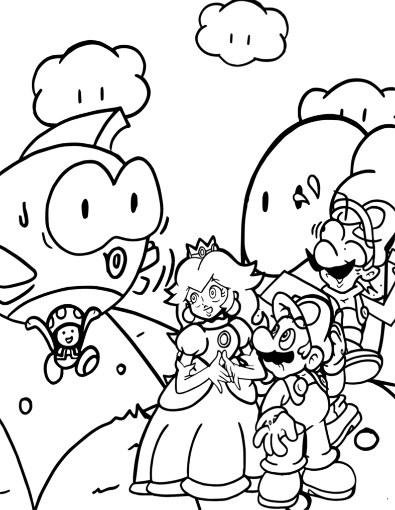 coloring pages mario games - photo #15