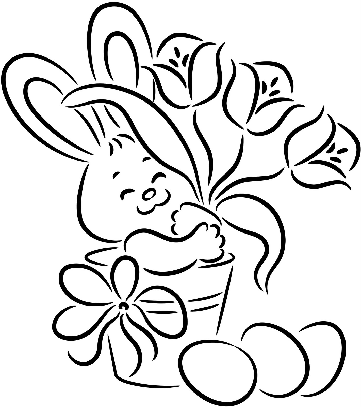 easter bunny coloring pages to color online - photo #25