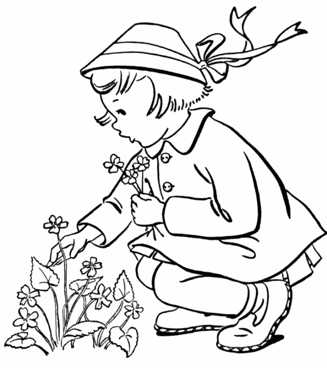 a little girl coloring pages - photo #20