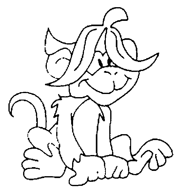 baby girl monkey coloring pages - photo #18