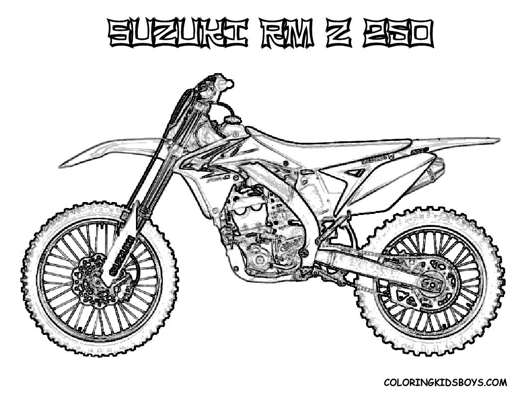 Dirt Bike Coloring Pages | Coloring pages for Boys | #33 Free Printable