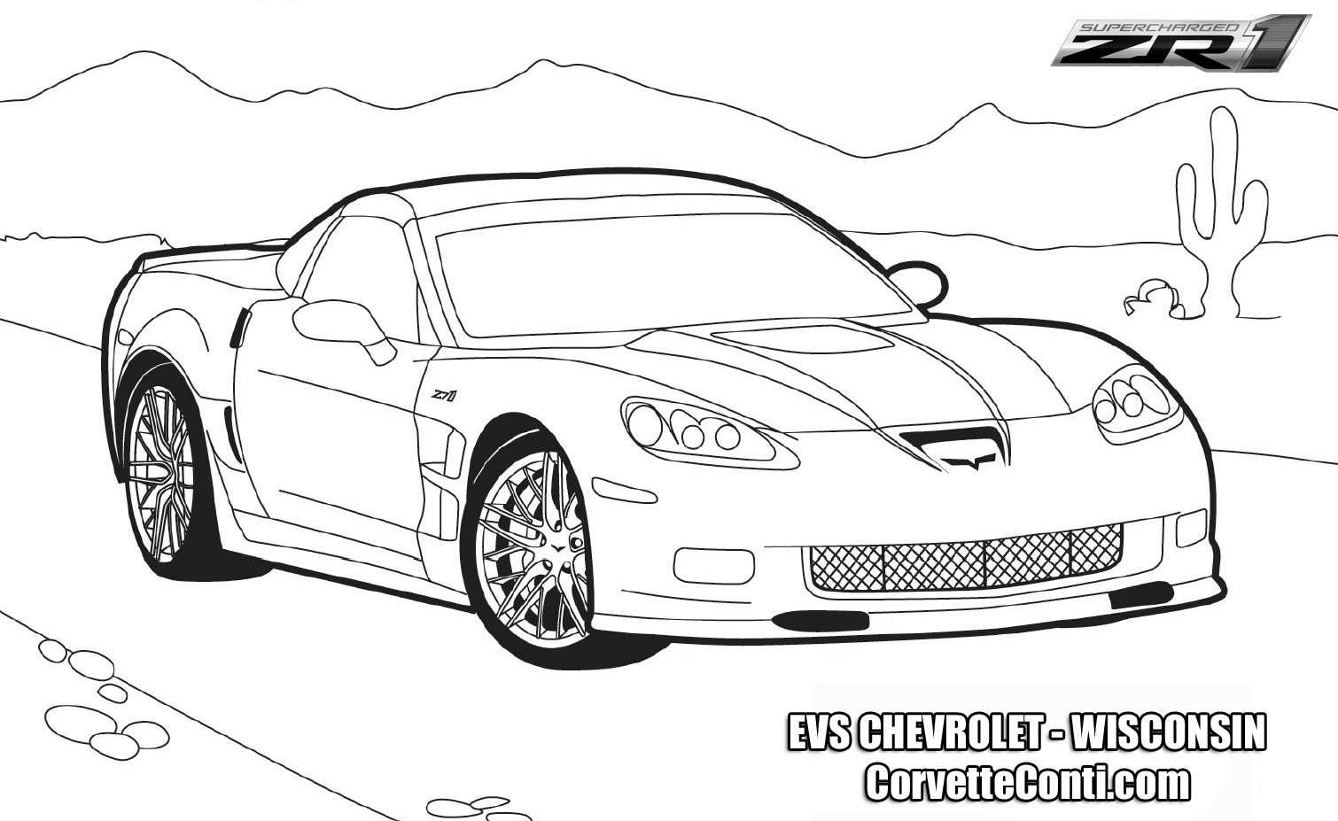 racing corvette coloring pages - photo #9