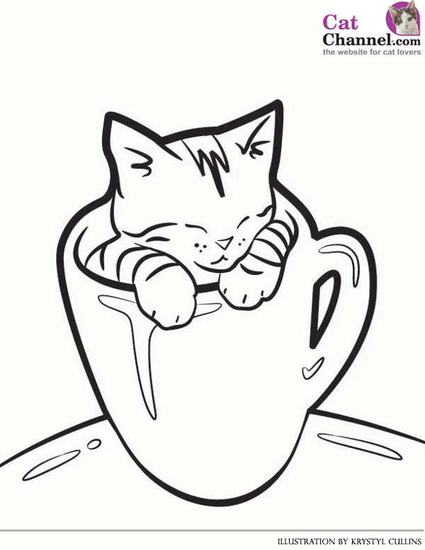 kitty cat free coloring pages - photo #38