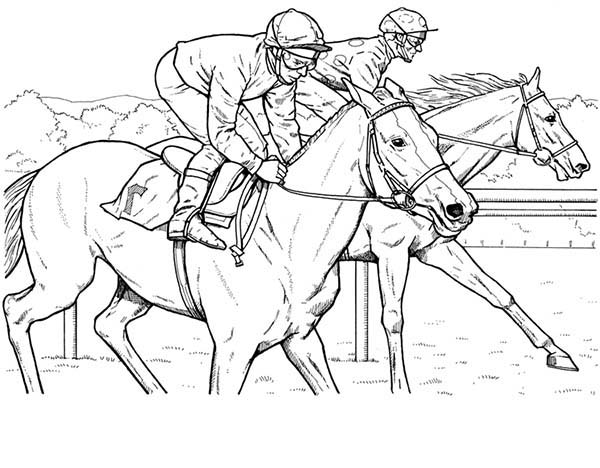 race horse coloring book pages - photo #5