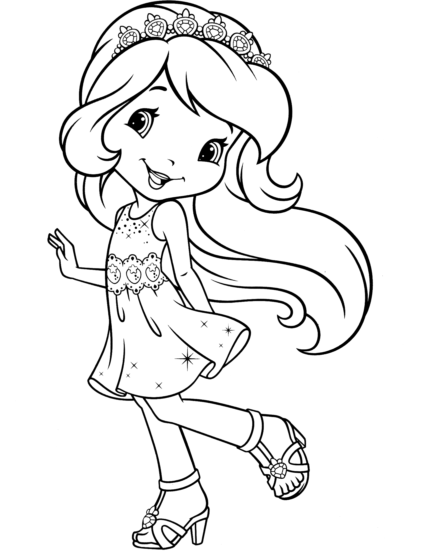 Strawberry Shortcake Princess Coloring Pages Coloring Pages